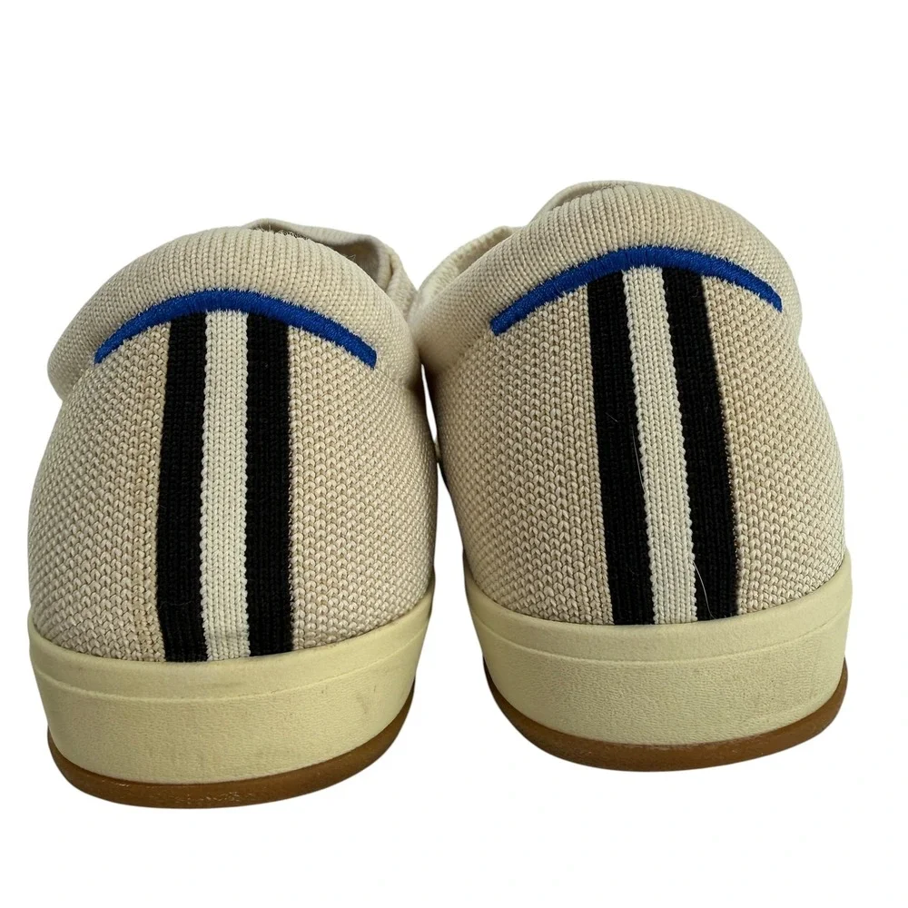 Rothy's The Lace Up Sneaker Bone White Knit Gum Sole Womens 9 Low Top Lace Up